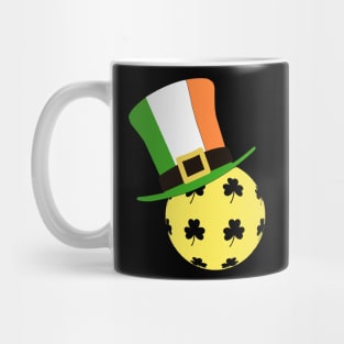 Irish Pickleball with Shamrocks and Irish Flag Mug